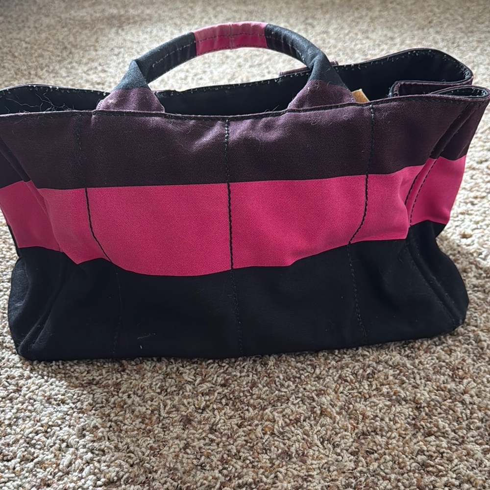 Stylish Pink and Black Women's Bag